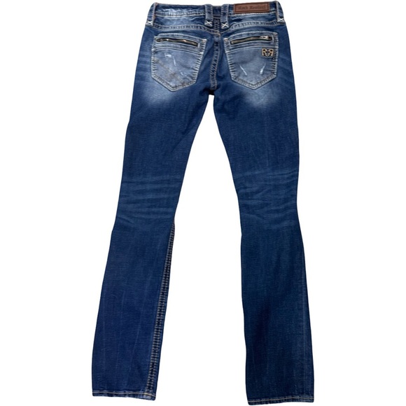 Women's Rock Revival Distressed Straight Leg Joyelle Jeans - Picture 2 of 7